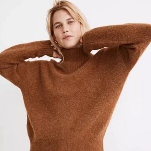 Madewell Dillon Mockneck Pullover Sweater in Dijon